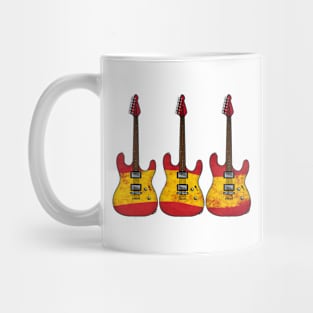 Electric Guitar Spanish Flag Guitarist Musician Spain Mug